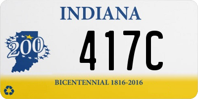 IN license plate 417C