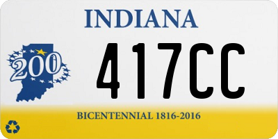 IN license plate 417CC