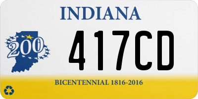 IN license plate 417CD