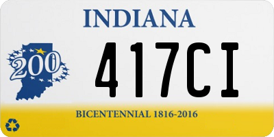 IN license plate 417CI