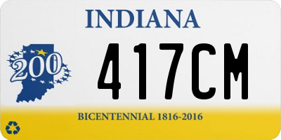 IN license plate 417CM