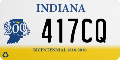 IN license plate 417CQ