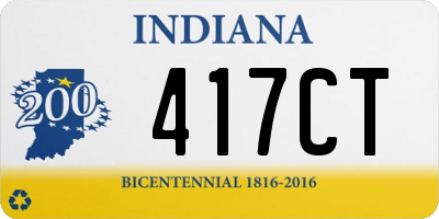 IN license plate 417CT