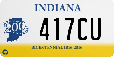 IN license plate 417CU