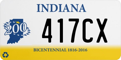 IN license plate 417CX