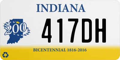 IN license plate 417DH