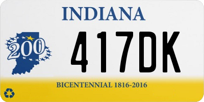 IN license plate 417DK