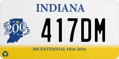 IN license plate 417DM