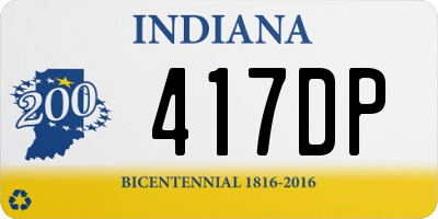 IN license plate 417DP