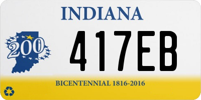 IN license plate 417EB