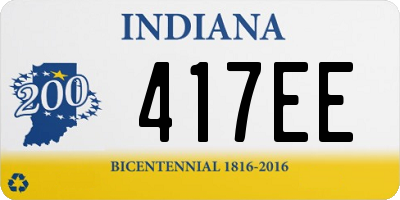 IN license plate 417EE