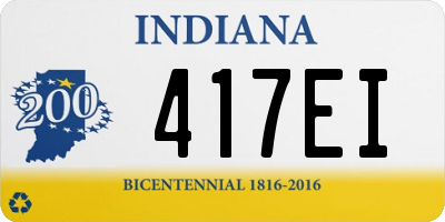 IN license plate 417EI