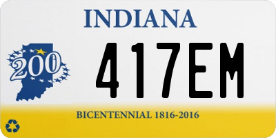 IN license plate 417EM
