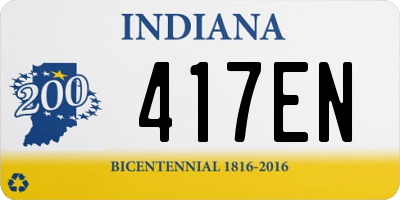 IN license plate 417EN