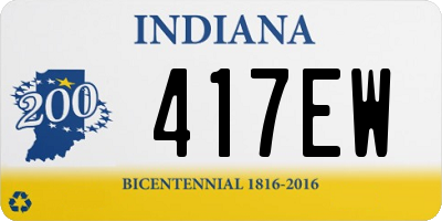 IN license plate 417EW