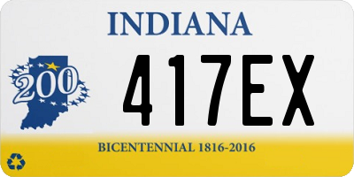 IN license plate 417EX