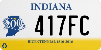 IN license plate 417FC