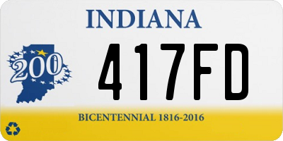 IN license plate 417FD