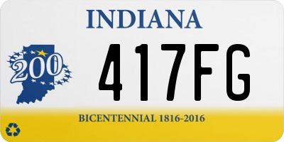IN license plate 417FG