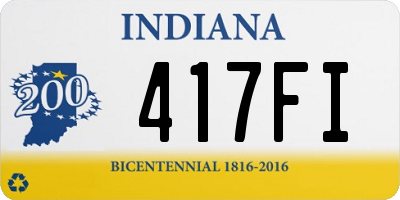 IN license plate 417FI