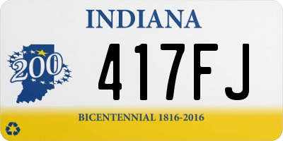 IN license plate 417FJ