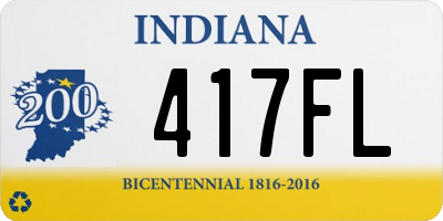 IN license plate 417FL