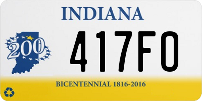 IN license plate 417FO