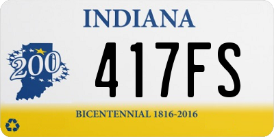 IN license plate 417FS