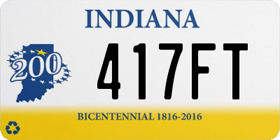 IN license plate 417FT