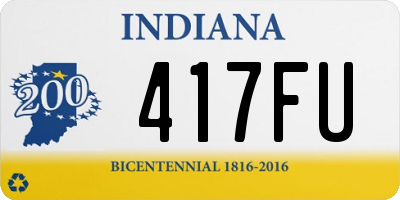 IN license plate 417FU