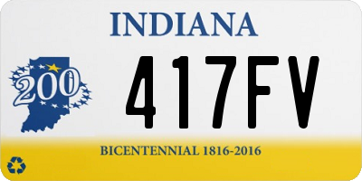 IN license plate 417FV