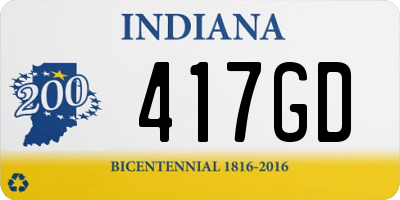 IN license plate 417GD