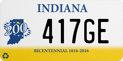 IN license plate 417GE