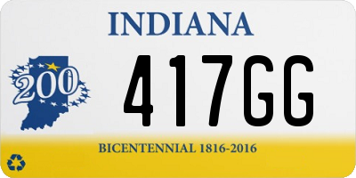 IN license plate 417GG