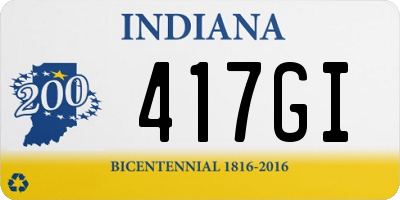 IN license plate 417GI