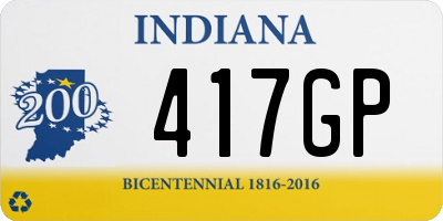 IN license plate 417GP