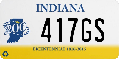 IN license plate 417GS