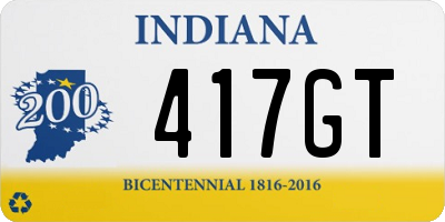 IN license plate 417GT