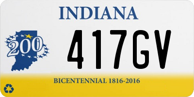 IN license plate 417GV