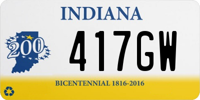 IN license plate 417GW