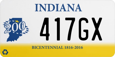 IN license plate 417GX