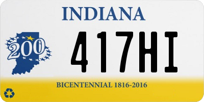 IN license plate 417HI
