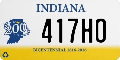 IN license plate 417HO