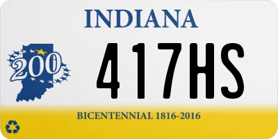 IN license plate 417HS