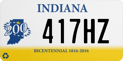 IN license plate 417HZ