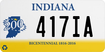 IN license plate 417IA