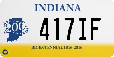 IN license plate 417IF