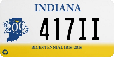 IN license plate 417II