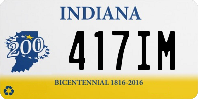 IN license plate 417IM