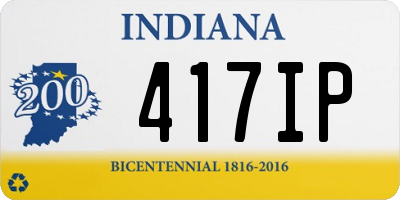 IN license plate 417IP